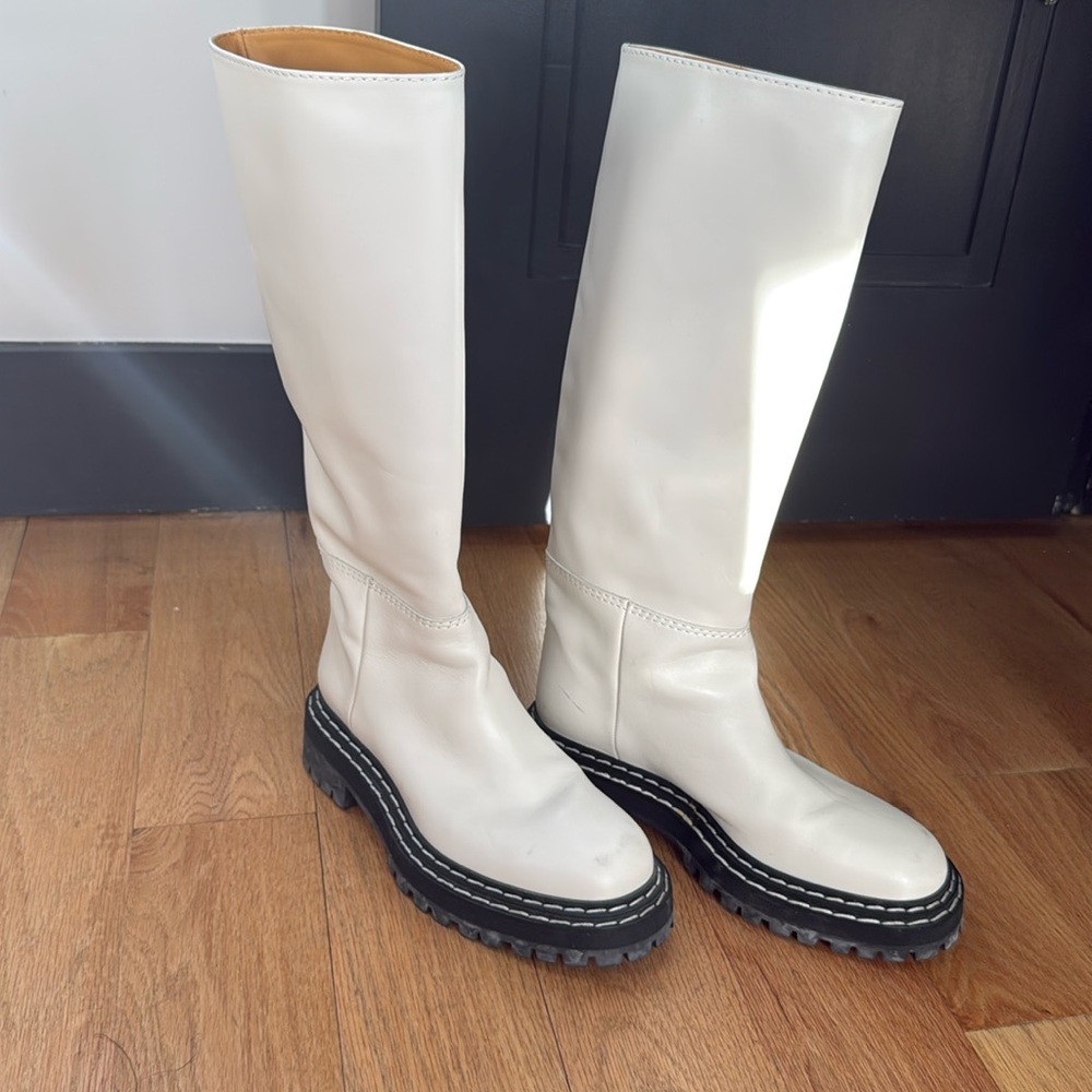 Proenza schouler white riding boots